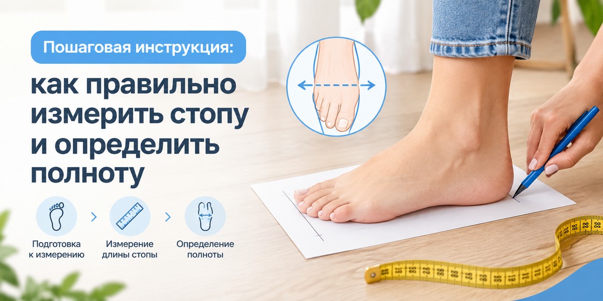 инструкция: как правильно измерить стопу и определить полноту