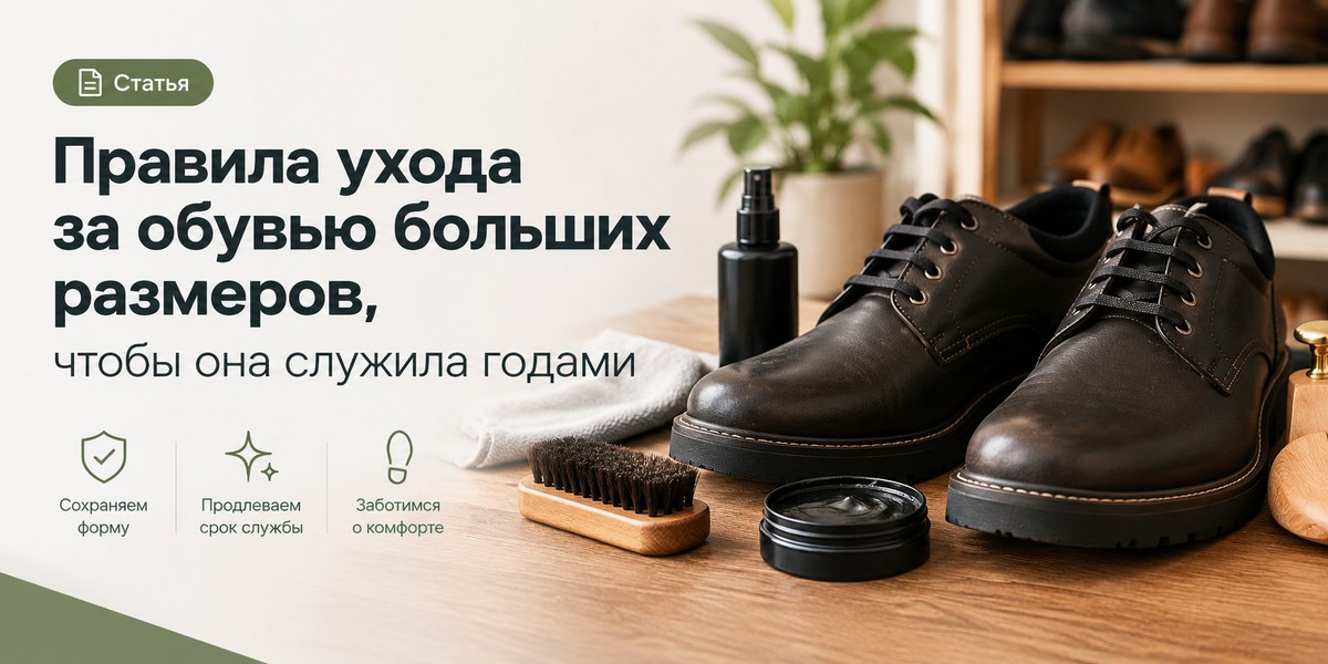 уход за обувью больших размеров